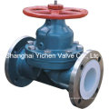 Teflon Lined Weir Type Diaphragm Valve